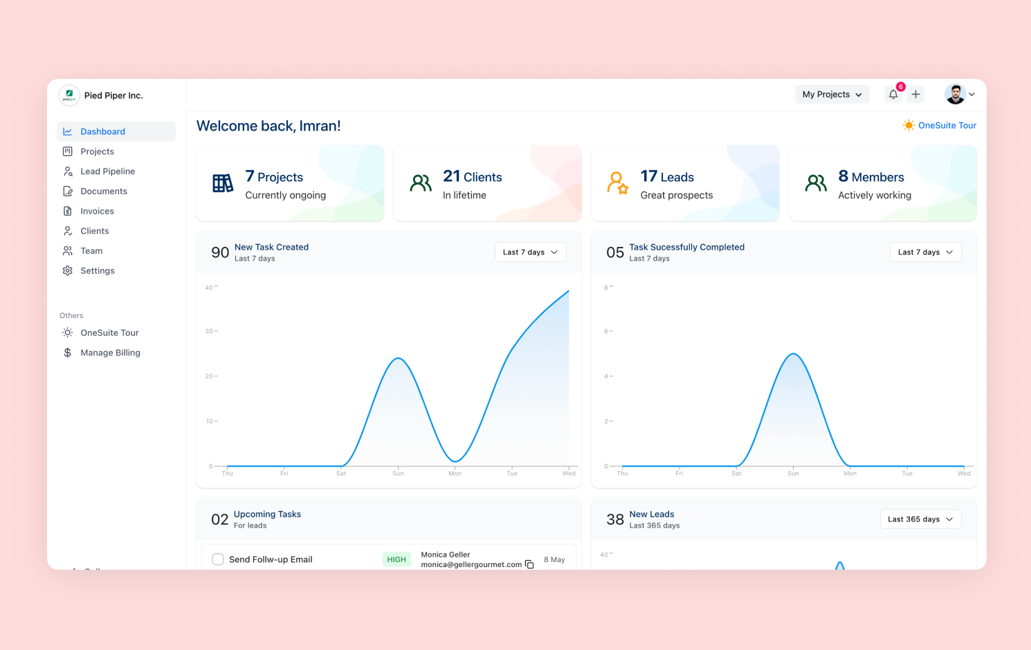 OneSuite Dashboard for Consultants