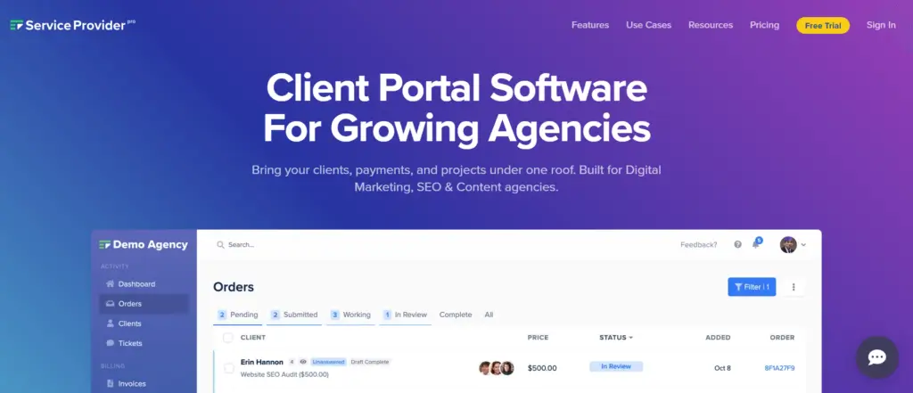 SPP- the best Client Management Software for Digital Agencies