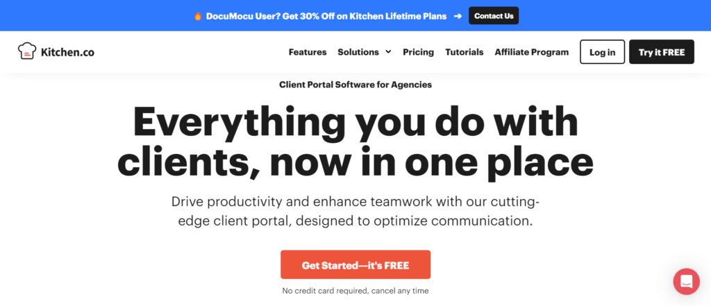 kitchen the best Client Management Software for Digital Agencies