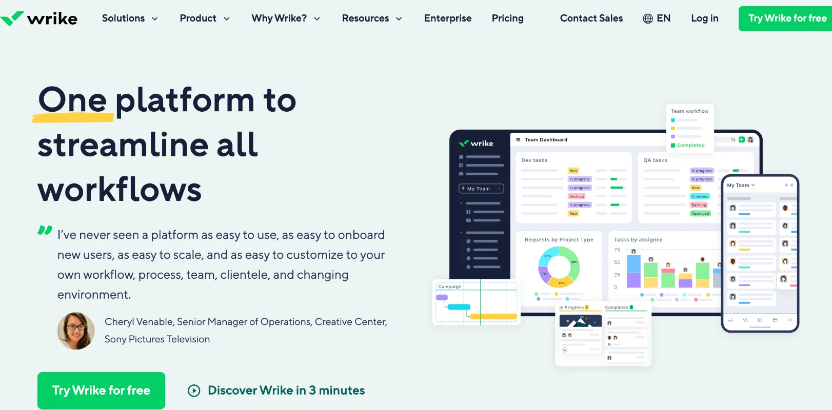 Wrike- Project management software