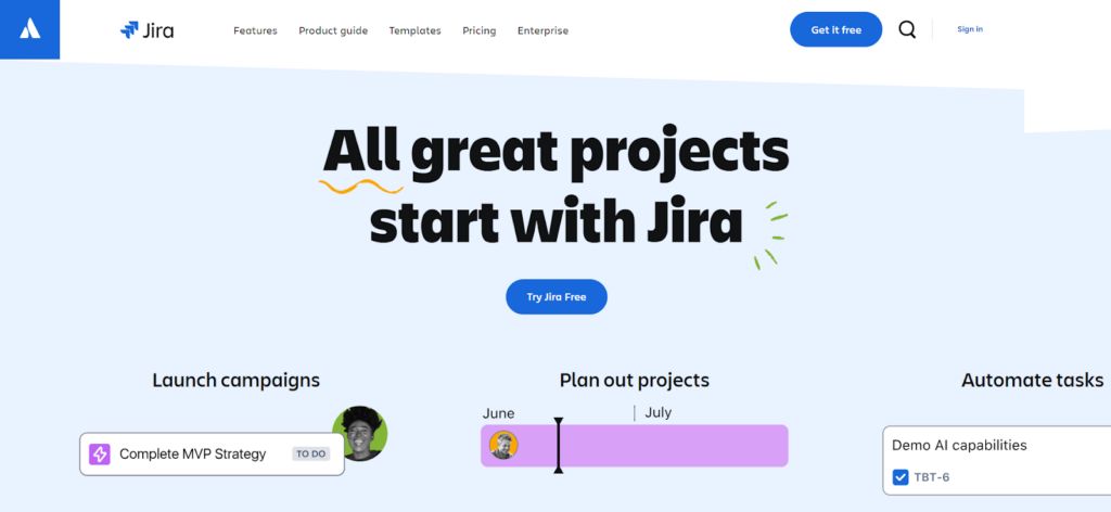 jira home page