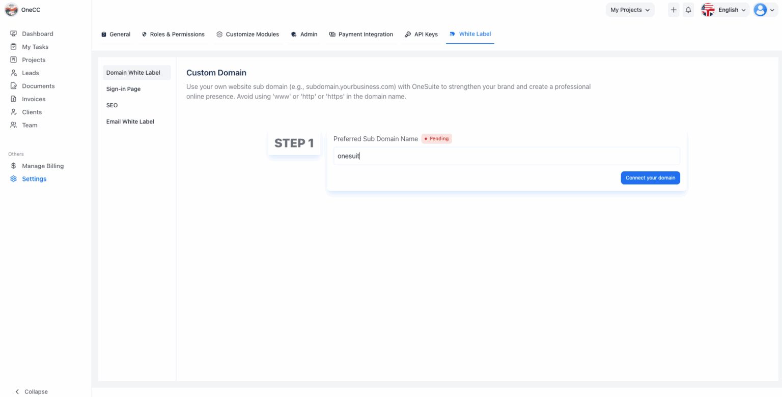 How to Set Up White Label Customization in OneSuite