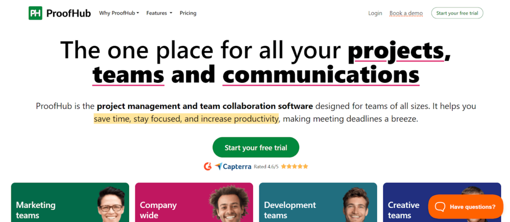 proofhub - project management software for designers