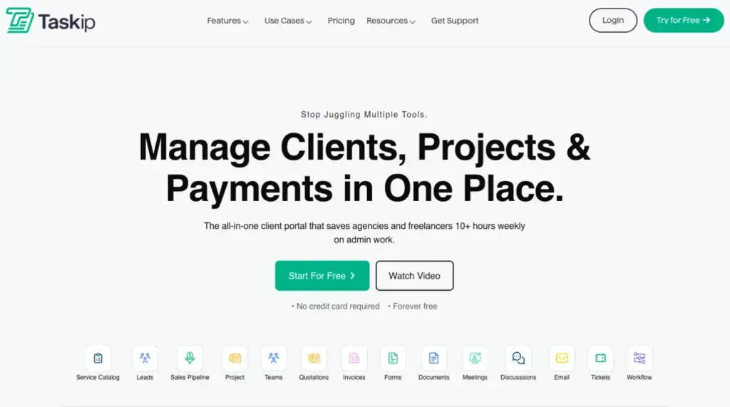 taskip for best project management software for designer