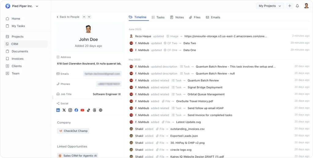 lead management feature of onesuite