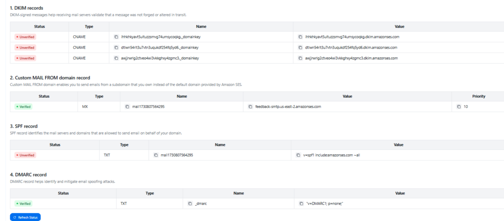 Email DNS Records on OneSuite