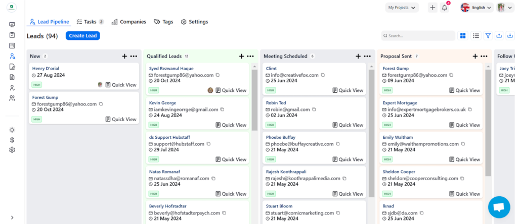 Onesuite's Lead Management Pipeline