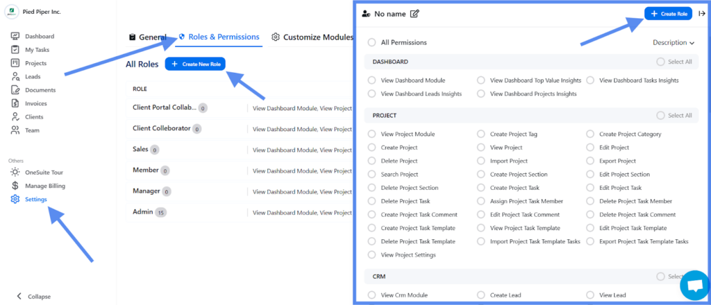 Roles & Permissions to Create a Client Portal