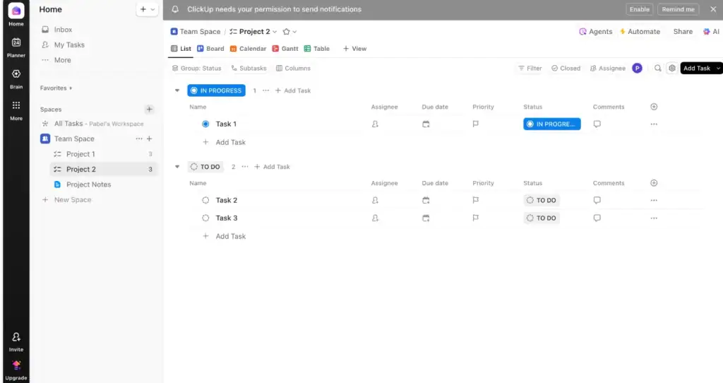 click up is the best alternative of Hello bonsai.