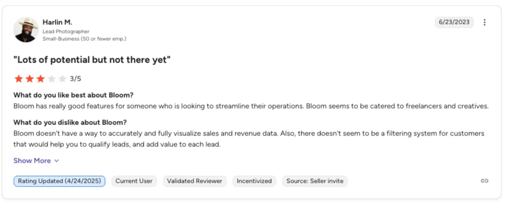 Bloom review
