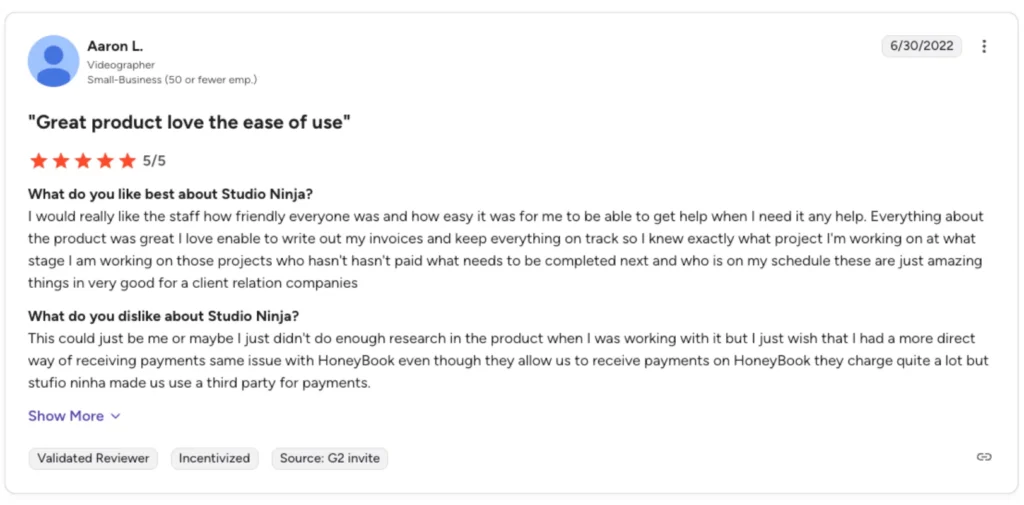 Studio ninja review