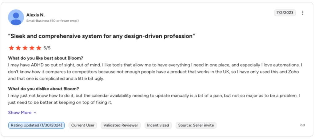 bloom review 2