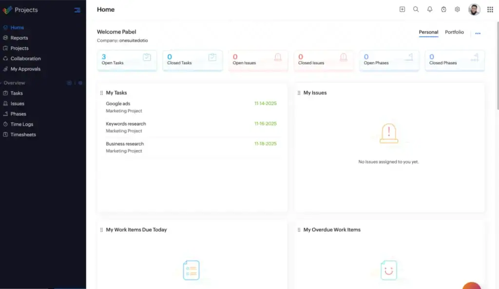 zoho is the best marketing project management software