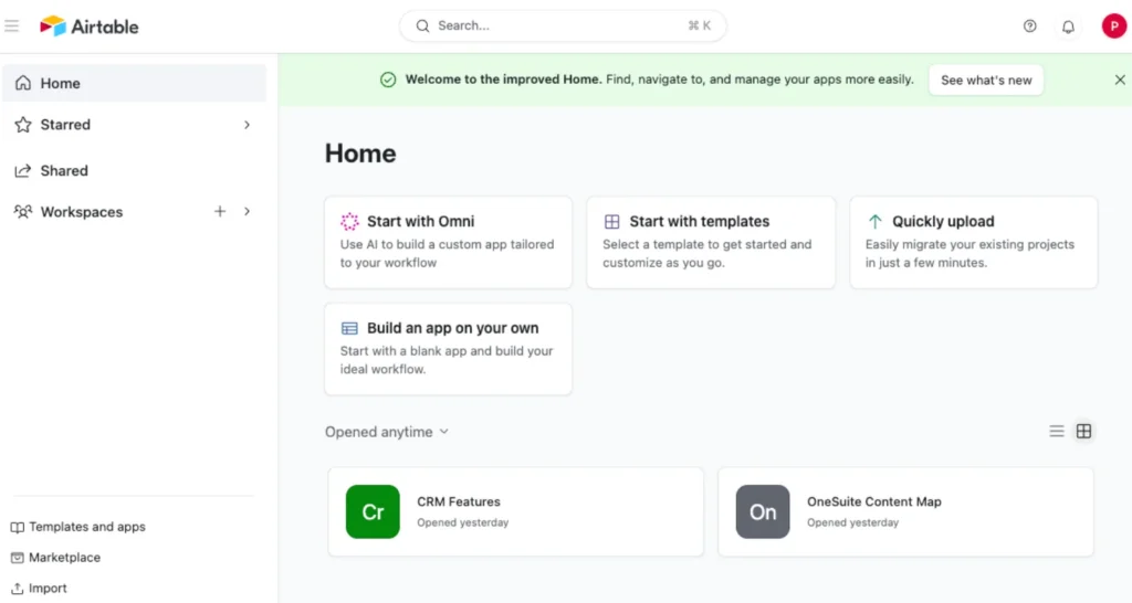 airtable Is the best Basecamp alternative