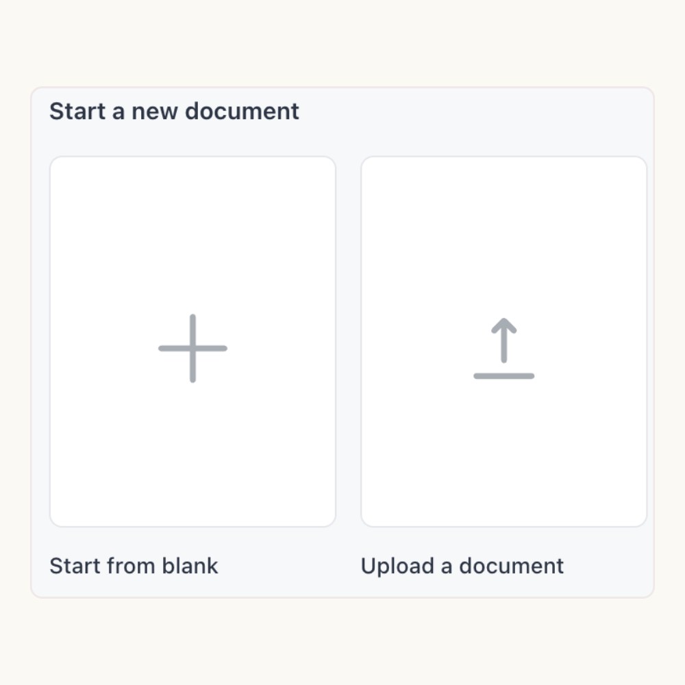 Start a document