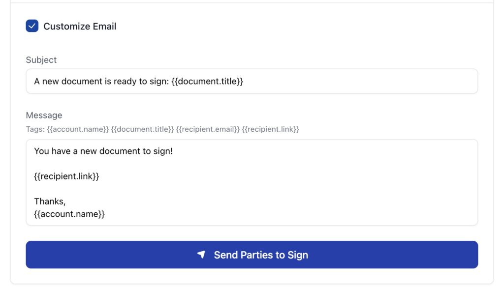 Changing the Email Content