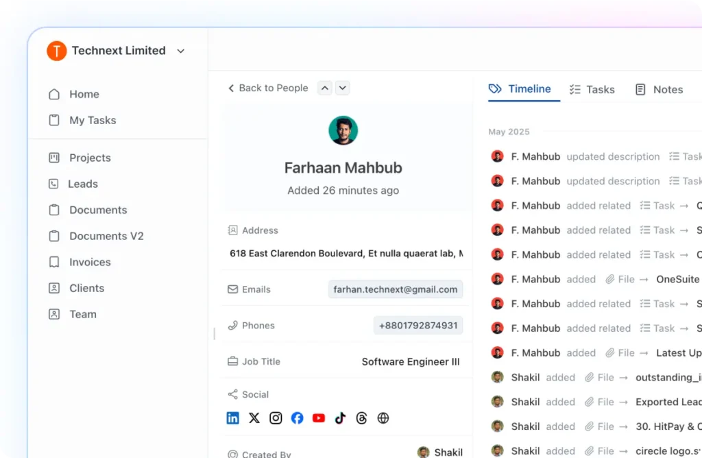onesuite crm lead pipeline