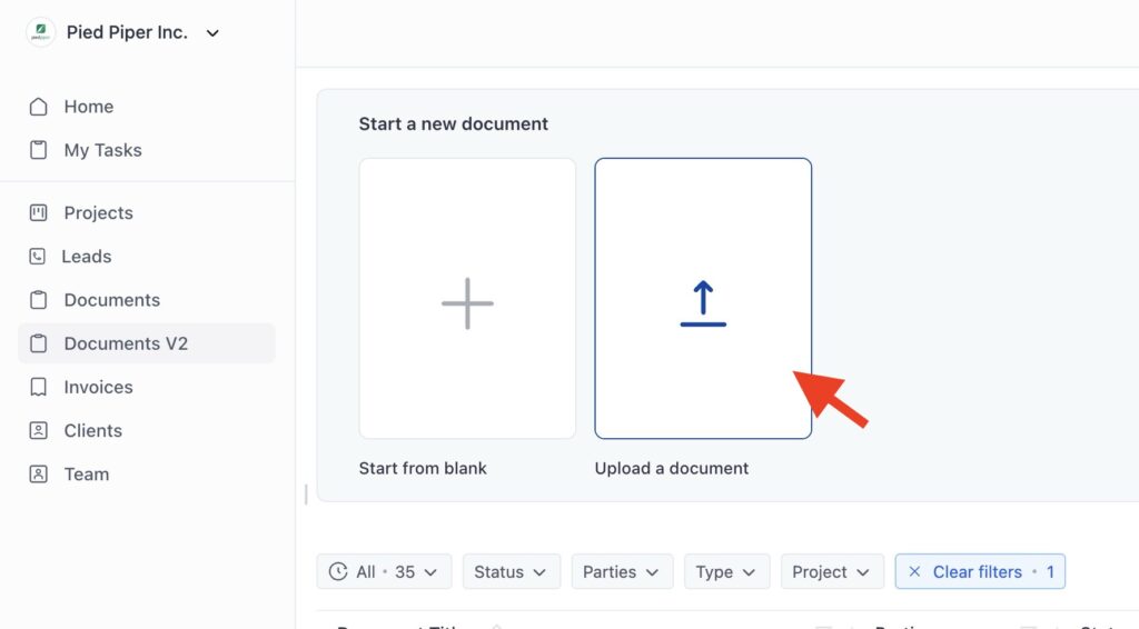 Upload your document
