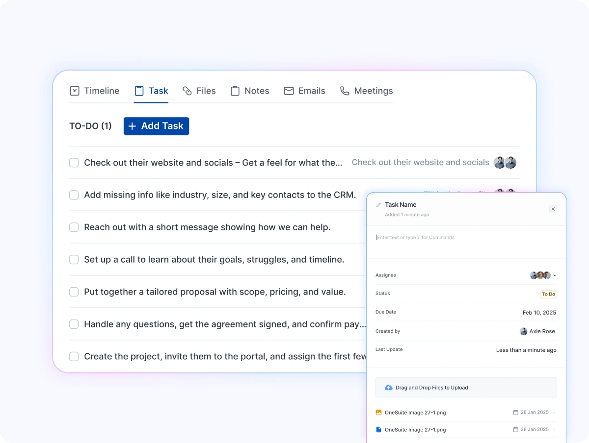 Lead Make follow-ups impactful with notes and tasks