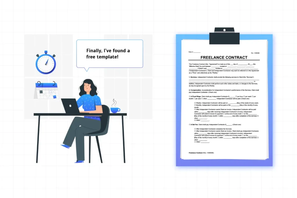 Simple Freelance Contract Template By OneSuite (Free Download)