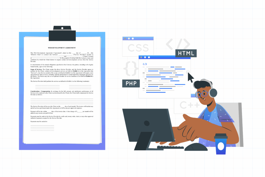 free onesuite Web development contract template