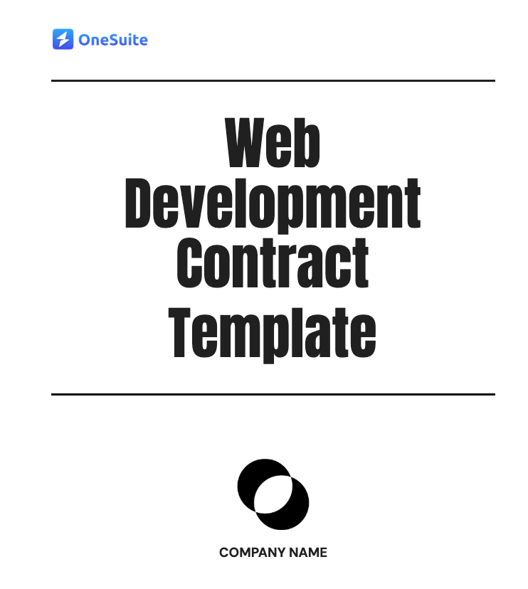 onesuite web development contract template 