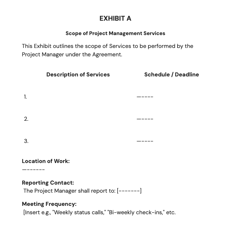 Onesuite project management contract template 
