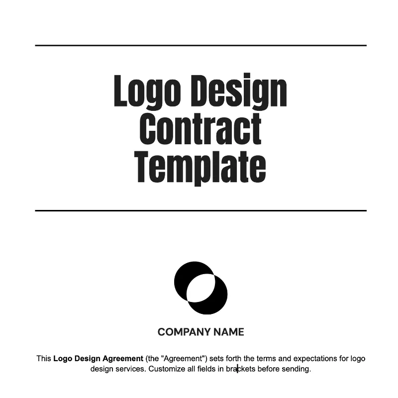 logo design contract template by onesuite