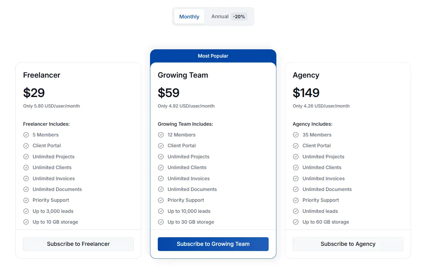 OneSuite Pricing Plan