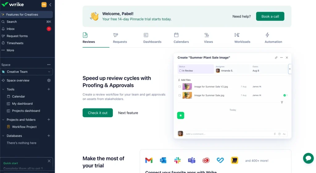 wrike is the best alternative of workflowmax