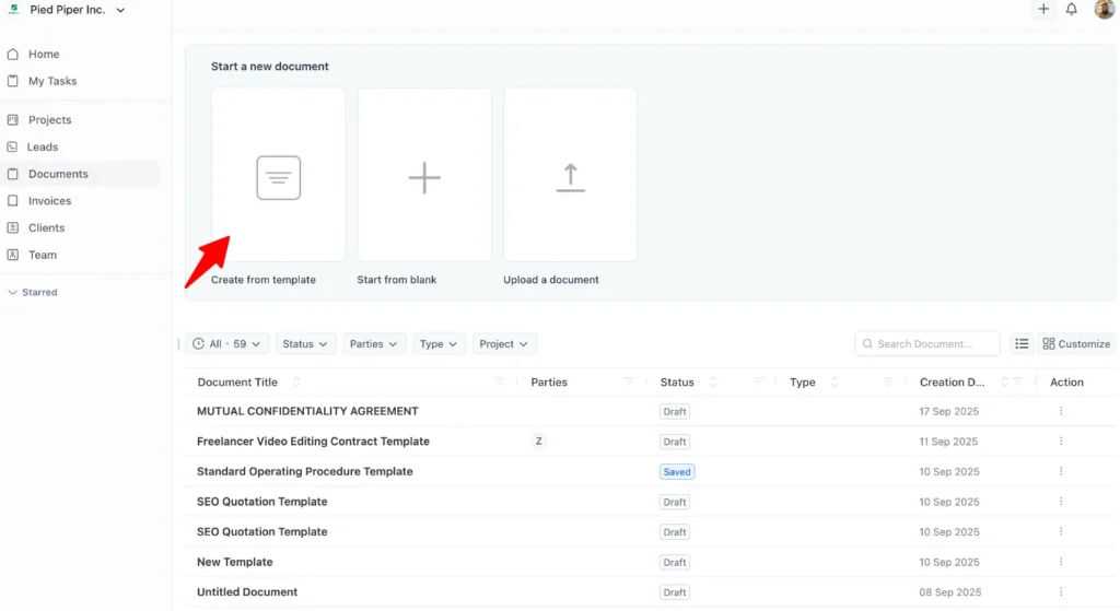Create form template by onesuite