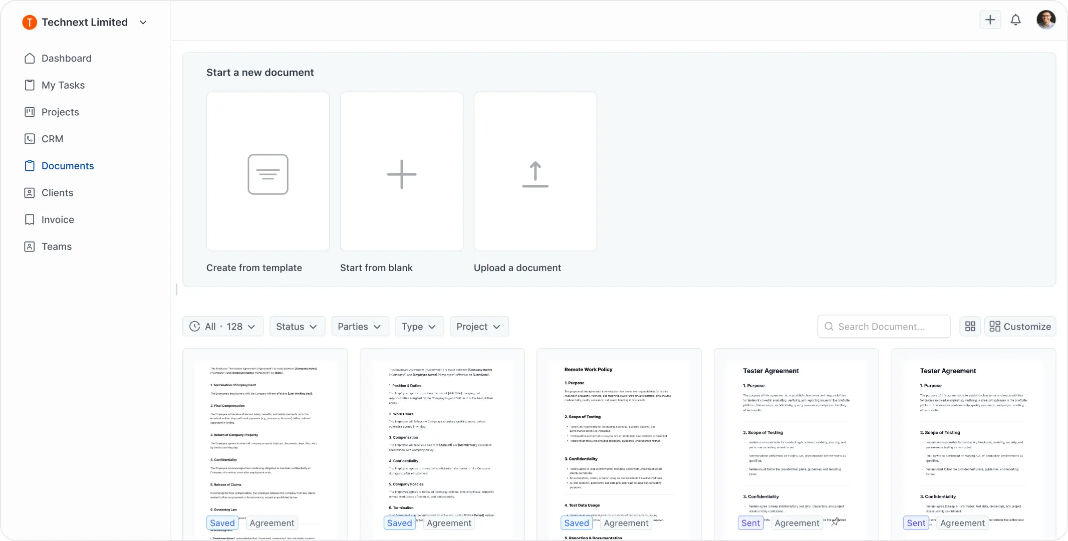 Document management software for agency file organization