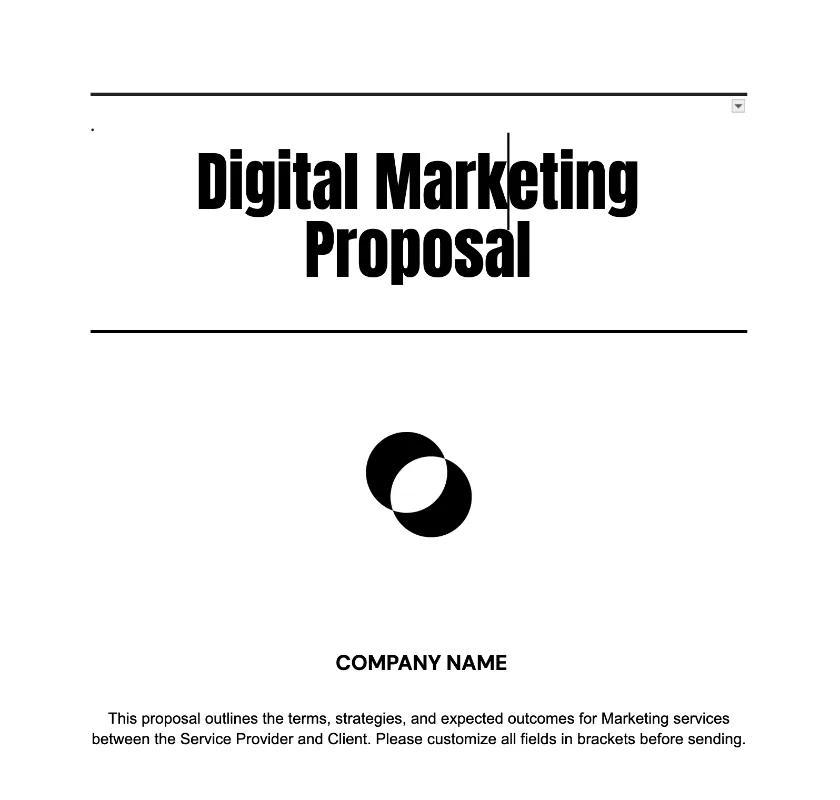 Digital marketing Proposal Template