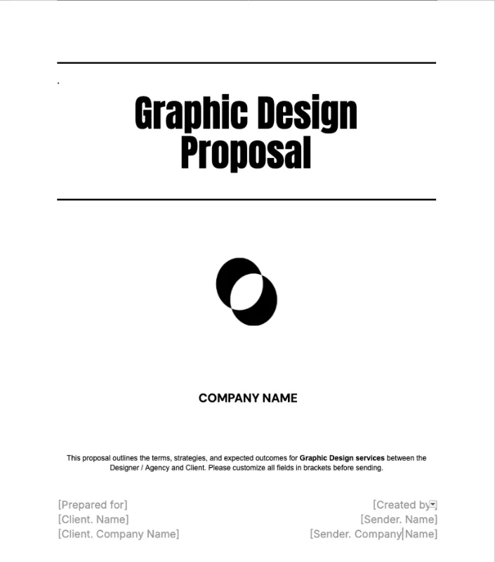 Graohic design Proposal teamplate by onesuite.io