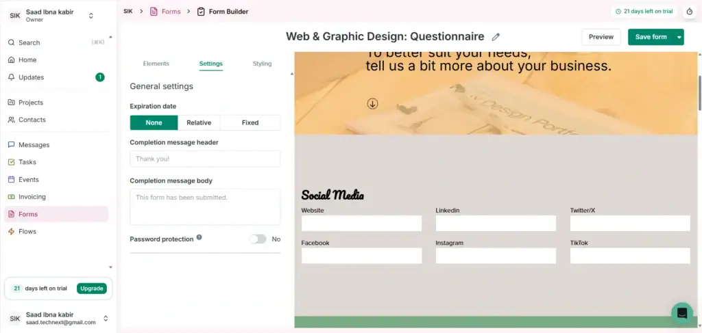  Dubsado  (Best for Branded Client Experience & Workflow Automation)