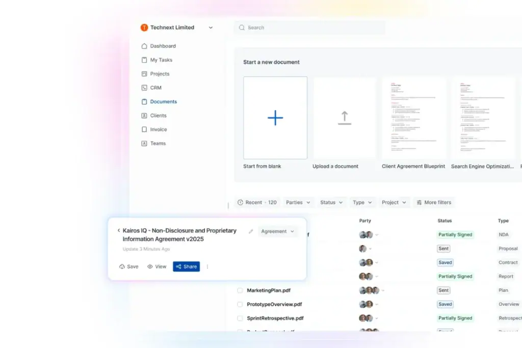 how to write a contract templae