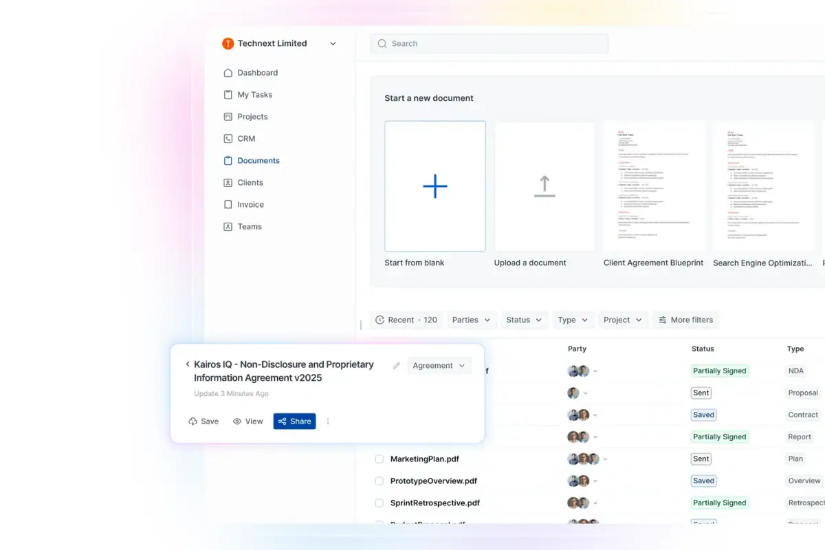 how to write a contract templae