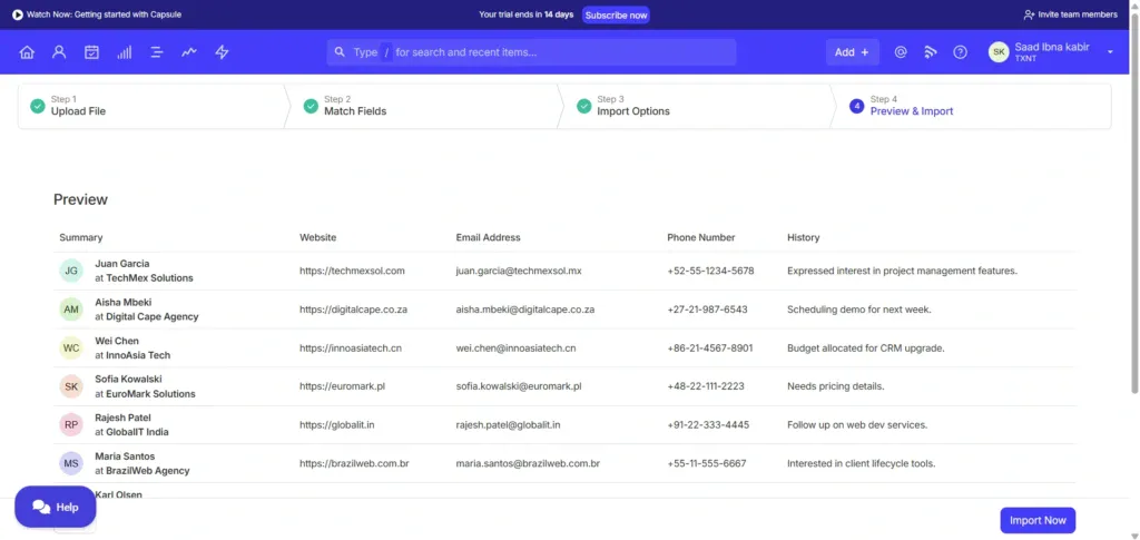 CRM For Solopreneur CapsuleCRM
