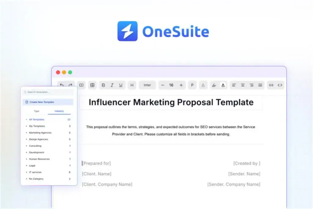 Influencer marketing Proposal Template