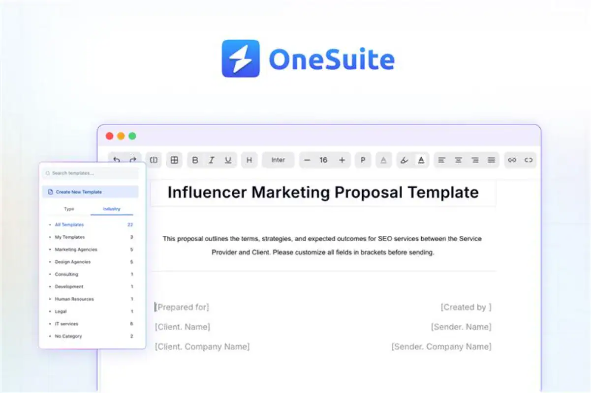 Influencer marketing Proposal Template