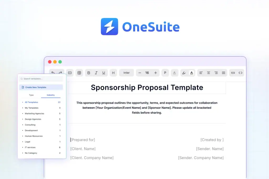 Sponsorship Proposal Template