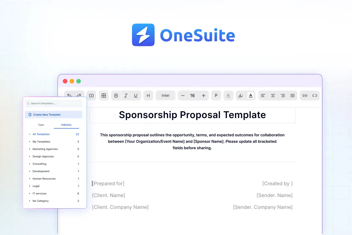 Sponsorship Proposal Template