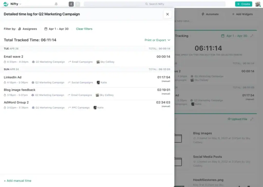 Nifty is the best project scheduling software