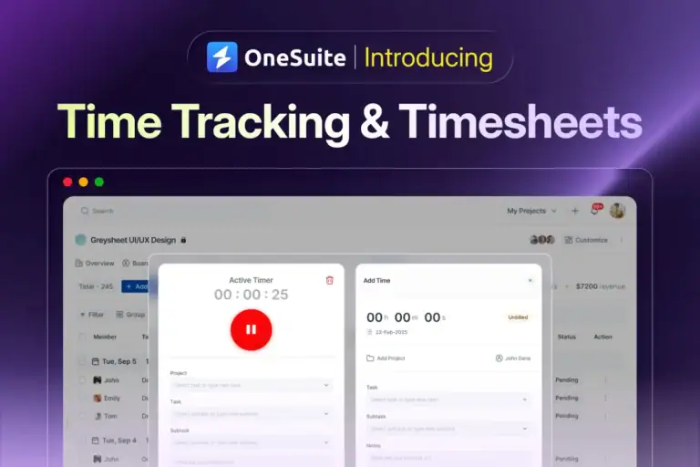 Introducing Time Tracking & Timesheets in OneSuite