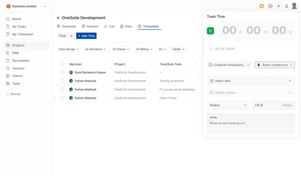 Onesuite is the best project scheduling software