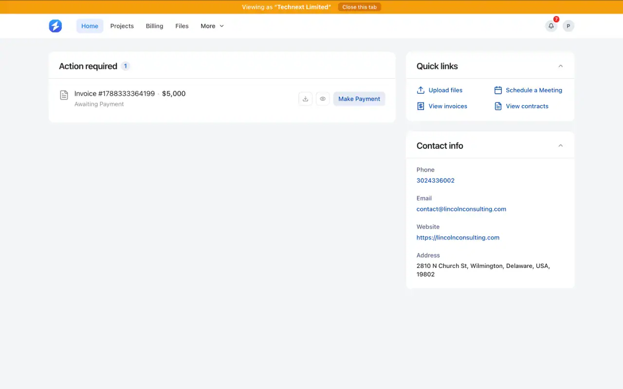 Onesuite is the premier client portal software for small businesses.
