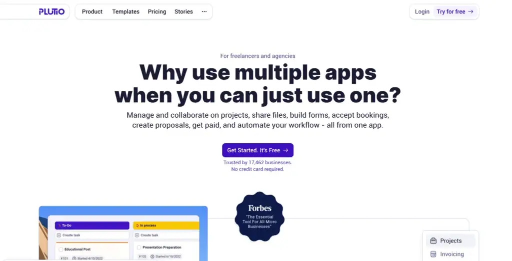 Plutio is the best seo client management software