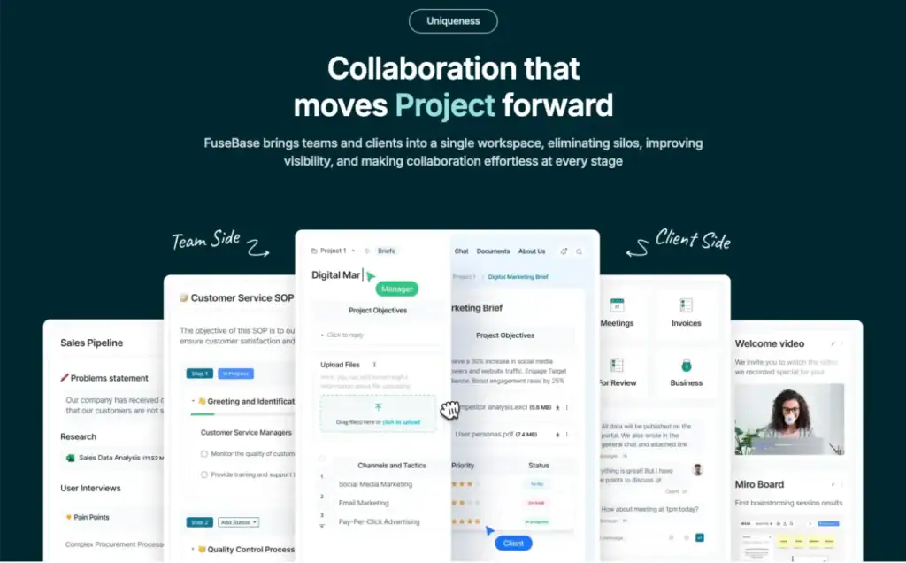 Fusebase is the best client portal for accountant