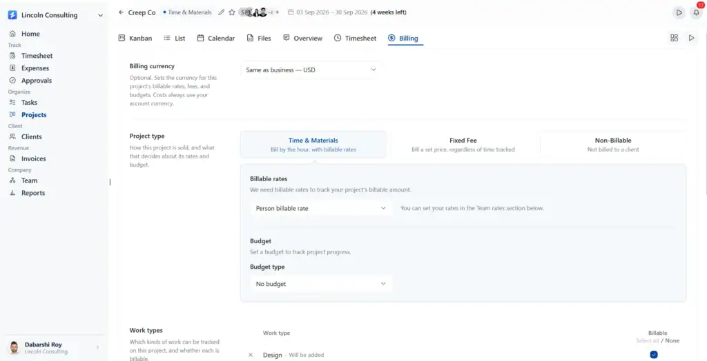 Onesuite Projects Billing