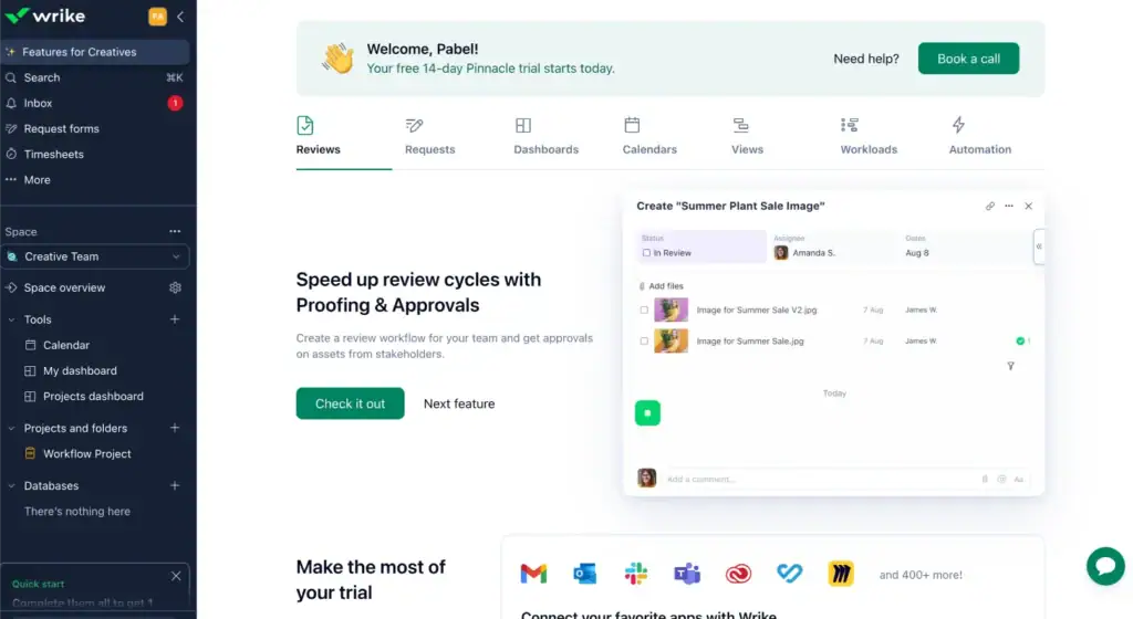 wrike is the best alternative of teamwork